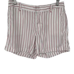 Tommy Hilfiger‎ White and Red Striped Shorts Size 8